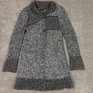 Prana Danika Duster Cardigan Sweater Women's Medium Long Gray